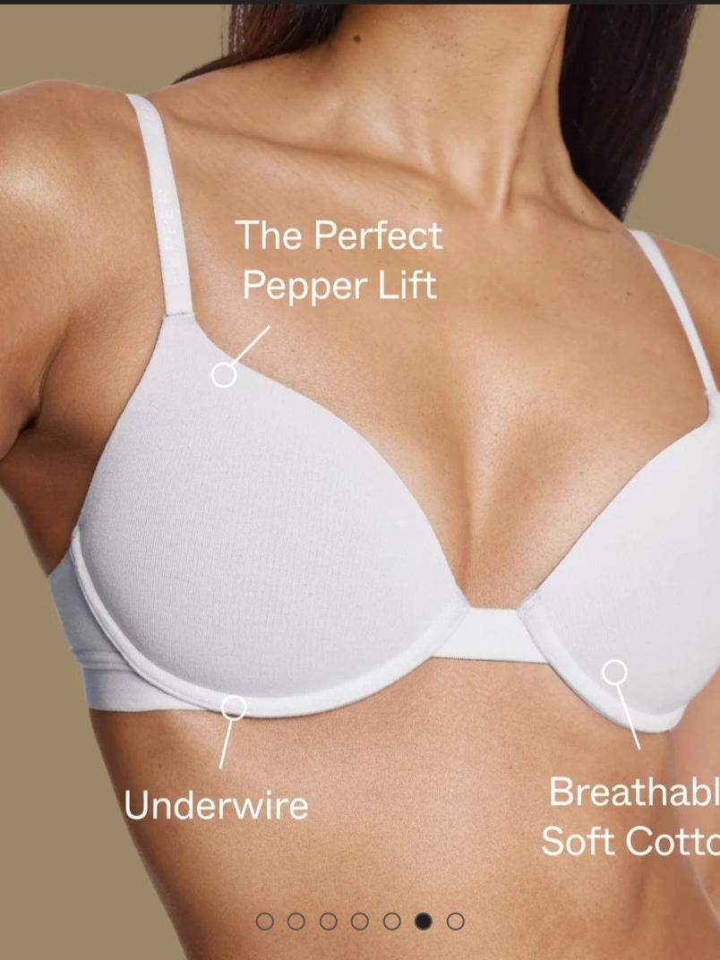 Pepper Black Supima Cotton Lift Up Women's T-Shirt Bra 34b — image 6 of 7